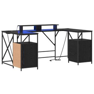 vidaXL St&ocirc;l Čierny dub Kompozitn&eacute; drevo 182 x 101 x 87,5 cm