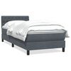 vidaXL Posteľn&yacute; r&aacute;m boxspring s matracom tmavosiv&yacute; 80x210 cm zamat