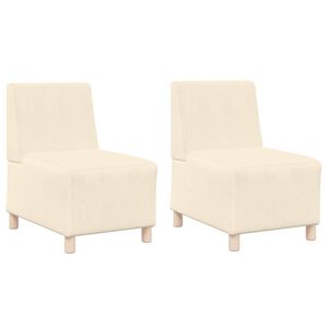 vidaXL Bezrúčková modulárna sofa jednotka 2 pcs Krémová
