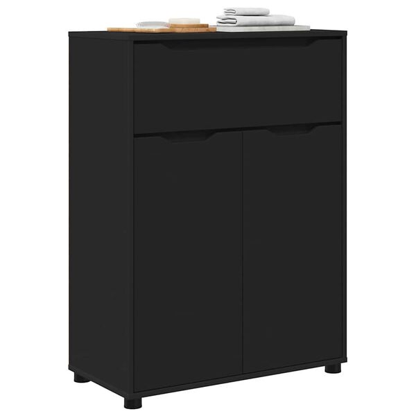 vidaXL K&uacute;peľňov&aacute; skriňa Čierna 72,5 x 36,5 x 100 cm Kompozitn&eacute; drevo