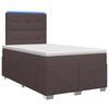 vidaXL Posteľ boxspring s matracom Tmavohned&aacute; 120 x 200 cm L&aacute;tka
