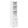 vidaXL Highboard White 37,5x35x180 cm Konštruktérske drevo