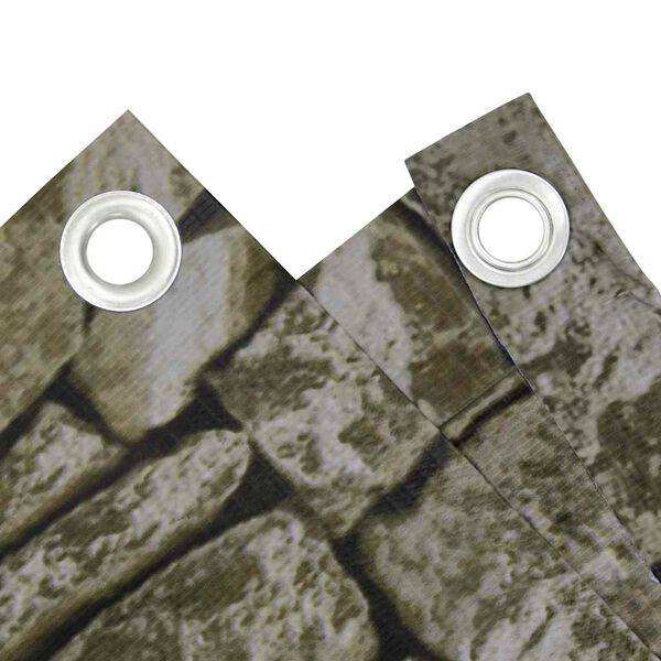 vidaXL Balk&oacute;nov&aacute; z&aacute;stena, mot&iacute;v s kameňmi 600x90 cm, PVC