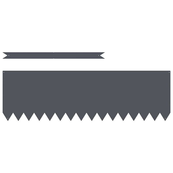 vidaXL Obrubn&iacute;k tr&aacute;vnika 10 pcs Antracit 100 x 0.05 x 20 cm