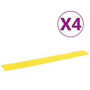 vidaXL Rampy na ochranu k&aacute;blov 4 ks 98,5 cm žlt&eacute;