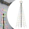 vidaXL LED vianočn&yacute; stromček s hrotmi 220 LED farebn&eacute; 180 cm