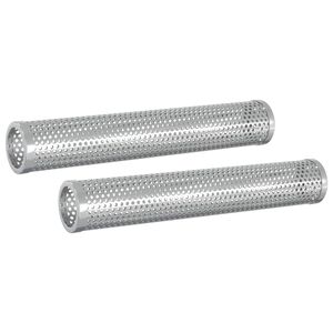 vidaxl Dymov&aacute; trubica 2 ks &Oslash; 5 x 30 cm Nerezov&aacute; oceľ 304 Strieborn&aacute;
