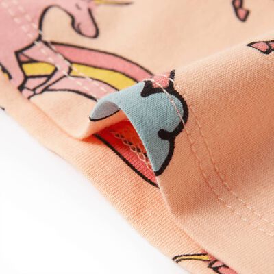 Detské pyžamo s krátkymi rukávmi svetlooranžové 92