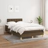 vidaXL Boxspring posteľ s matracom tmavohned&aacute; 120x190 cm l&aacute;tka