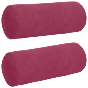 vidaXL Podložkov&eacute; vank&uacute;&scaron;e 2 pcs V&iacute;no červen&eacute; &Oslash; 15 x 40 cm
