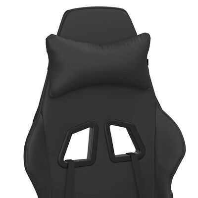 vidaXL Herná stolička s opierkou na nohy čierna umelá koža