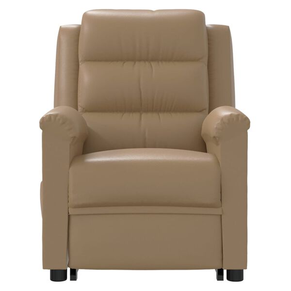 vidaXL Zdv&iacute;hacie mas&aacute;žne kreslo kapuč&iacute;nov&eacute; umel&aacute; koža