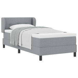 vidaXL Posteľ s pružinov&yacute;m r&aacute;mom Svetlosiv&aacute; 80 x 200 cm l&aacute;tka