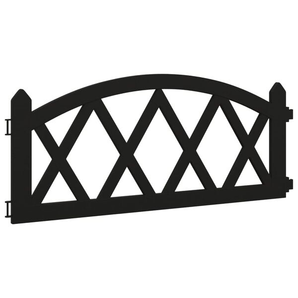 vidaXL Obruba trávnika 17 ks čierna 10 m PP