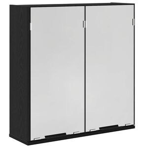 vidaXL Zrkadlov&aacute; skrinka Čierny dub 64 x 20 x 67 cm Kompozitn&eacute; drevo