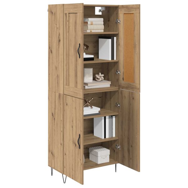 vidaXL Highboard Remeseln&yacute; dub 69,5 x 34 x 180 cm Kompozitn&eacute; drevo