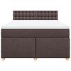 vidaXL Boxspring posteľ s matracom tmavohned&aacute; 140x190 cm l&aacute;tka