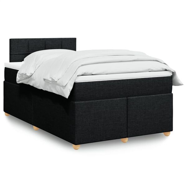 vidaXL Boxspring posteľ s matracom čierny 120x200 cm l&aacute;tka