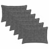 vidaXL Poťah na podložku 6 ks HOUTEN Tmavosiv&aacute; 30 x 50 cm