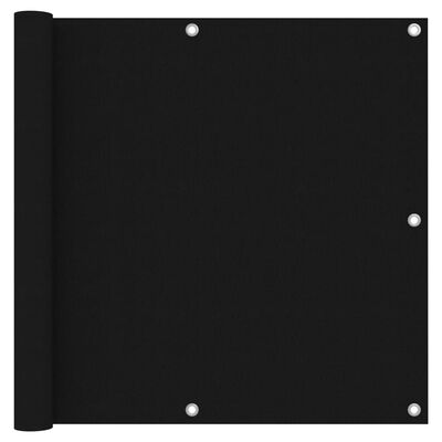 vidaXL Balkónová markíza, čierna 90x600 cm, oxfordská látka