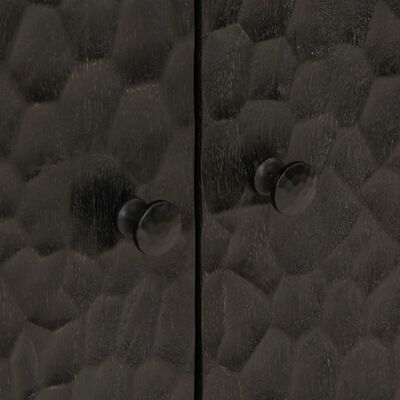 vidaXL Kúpeľňová skrinka na umývadlo čierna 62x33x58 cm mangový masív