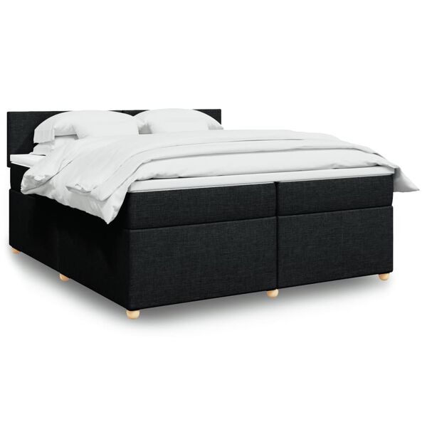 vidaXL Boxspring posteľ s matracom čierna 200x200 cm l&aacute;tka