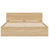 vidaXL Posteľný rám s čelom dub sonoma 140x190 cm