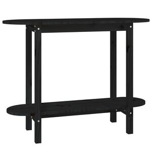 vidaXL Konzolov&yacute; stol&iacute;k čierny 110x40x80 cm mas&iacute;vne borovicov&eacute; drevo