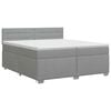 vidaXL Posteľ boxspring s matracom Svetlosiv&aacute; 200 x 200 cm L&aacute;tka