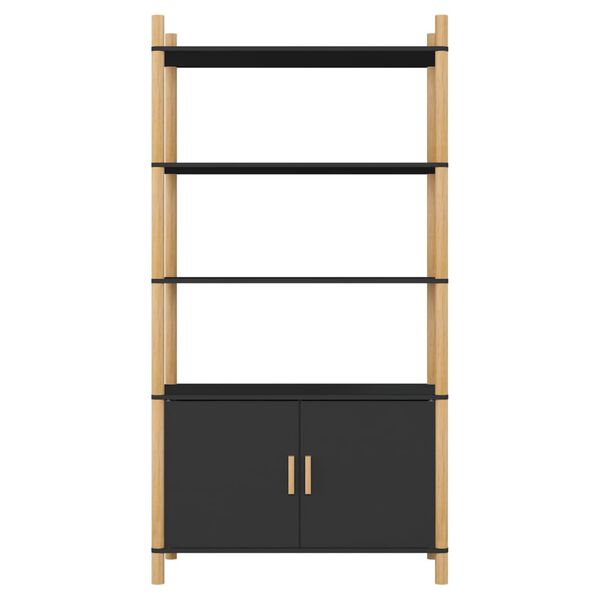 vidaXL Vysoká skrinka Čierna 80x40x153 cm spracované drevo