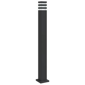 vidaXL Vonkaj&scaron;ia stojaca lampa čierna 110 cm hlin&iacute;k