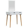 vidaXL Sada toaletn&eacute;ho stol&iacute;ka FAUSKE 2 pcs Biela 76 x 50 x 143 cm
