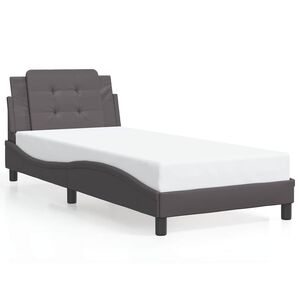 vidaXL R&aacute;m postele bez matraca Zadar siv&yacute; 80x200 cm umel&aacute; koža