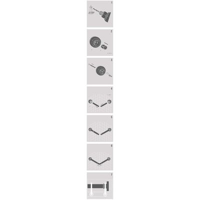 Sealskin Súprava tyče rohového sprchového závesu 90x90 cm biela