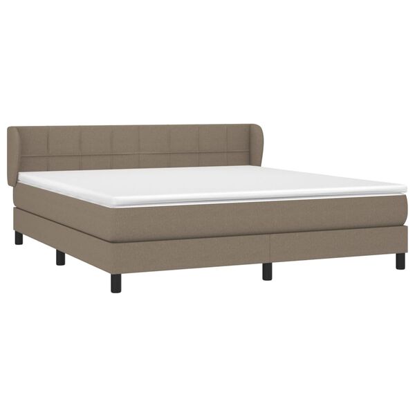 vidaXL Posteľn&yacute; r&aacute;m boxspring s matracom sivohned 160x200 cm l&aacute;tka