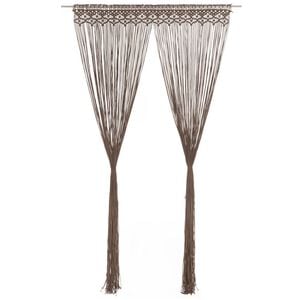 vidaXL Z&aacute;clona macrame sivo-hned&aacute; 140x240 cm bavlna