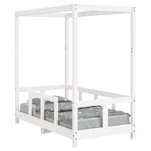 vidaXL R&aacute;m detskej postele biely 70x140 cm mas&iacute;vna borovica