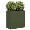 VidaXL kvetin&aacute;č Olive Green 80x40x80 cm Oceľ valcovan&aacute; za studena