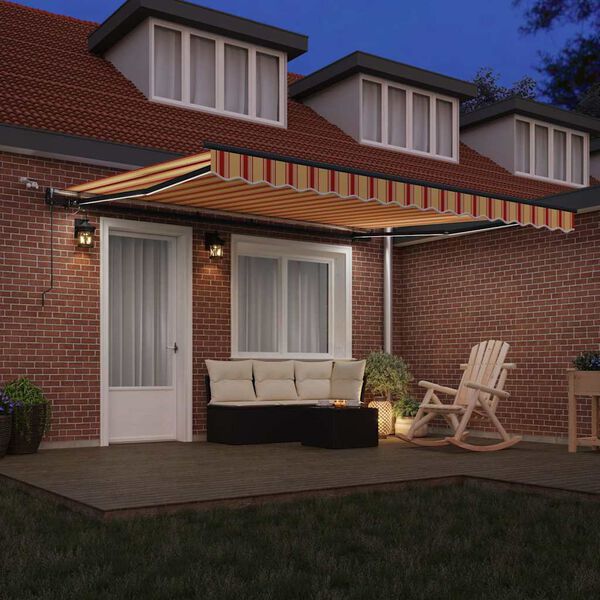 vidaXL Text&iacute;lia na slnečn&iacute;k s Žlt&aacute; a oranžov&aacute; 400 &times; 300 cm Polyester