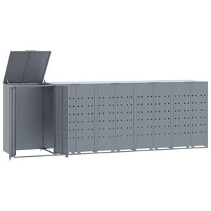 vidaXL &Uacute;ložisko na 5 ko&scaron;ov na kolieskach siv&eacute; 345x79x117 cm oceľ