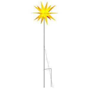 vidaXL Vianočn&eacute; svetlo so zemn&yacute;m hrotom LED skladacie žlt&eacute; 57 cm