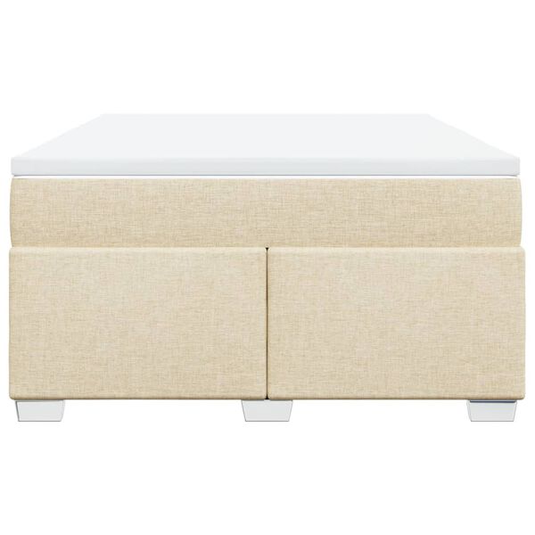 vidaXL Posteľn&yacute; r&aacute;m boxspring s matracom kr&eacute;mov&yacute; 160x200 cm l&aacute;tka