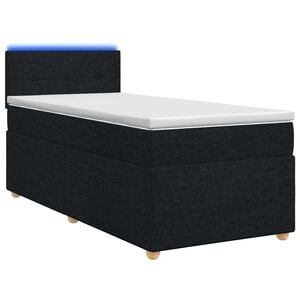 vidaXL Posteľ boxspring s matracom Čierna 80 x 200 cm L&aacute;tka