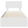 vidaXL R&aacute;m postele so z&aacute;suvkou Biela 75 x 190 cm Inžinierske drevo