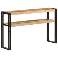 vidaXL Konzolový stolík 120x30x75 cm surové mangovníkové drevo