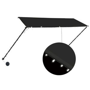 vidaXL Zaťahovacia mark&iacute;za s LED 300x150 cm antracitov&aacute;