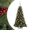 vidaXL Umel&yacute; vianočn&yacute; stromček s vianočn&yacute;mi guľami 150 cm 150 LED