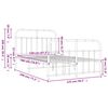 vidaXL Kovov&yacute; r&aacute;m postele s čelom a podnožkou biely 120x190 cm