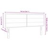 vidaXL LED hlavov&aacute; doska s čelnou doskou Tmavohned&aacute; 144 cm Polyester