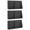 vidaXL Oporn&yacute; m&uacute;r 6 ks 40 x 12 x 50 cm Oceľ Čierna
